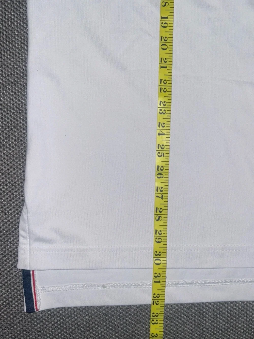 Rare Polo Ralph Lauren RLX White Polo with Navy Collar and 2018 USA Patch